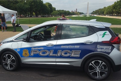 The Hyattsville (MD) Police Department is using a Chevy Bolt as a patrol vehicle. (Photo: Hyattsville PD)