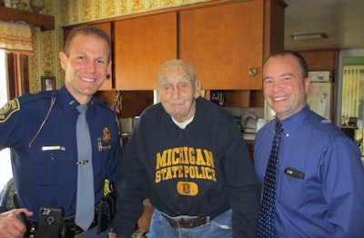 Sgt. Clarence Bonter, retired, turned 107 (Photo: Michigan State Police/Facebook)