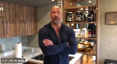 Dwayne 'The Rock' Johnson thanks Douglas County sheriff's Deputy Jeff Pelle in a Twitter video.