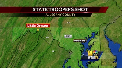 2 Maryland state troopers were shot after an hourslong barricade. (Photo: WBAL screenshot)