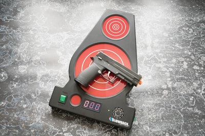 The Blowback Laser Trainer can be used at home or in a classroom for firearms practice and training. Photo: Blowback Laser Trainer