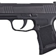 SIG's P365 is small but it packs a lot of firepower. This 9mm, striker-fired pistol features a modified double-stack magazine that holds 10 rounds in both the flush-fit and extended versions.