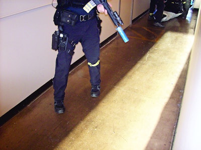 A Seattle SWAT officer was impressed his Haix boots were quiet on normally 'squeaky flooring' when wet. Photo: Seattle PD SWAT