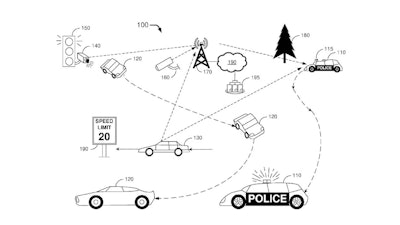 Ford has filed for a patent on an autonomous police car. (Photo: Ford Patent)