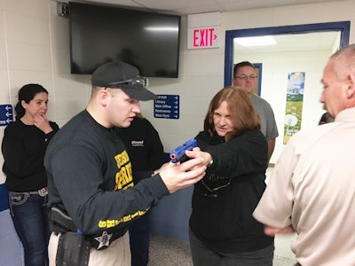 Part of Jefferson County's Citizens Police Academy involves learning how to shoot a weapon and deciding when to use it. Photo: Ronnie Garrett