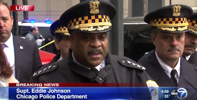 Chicago Police Superintendent Eddie Johnson gave a press conference after Commander Paul Bauer was shot and killed while assisting a tactical team.