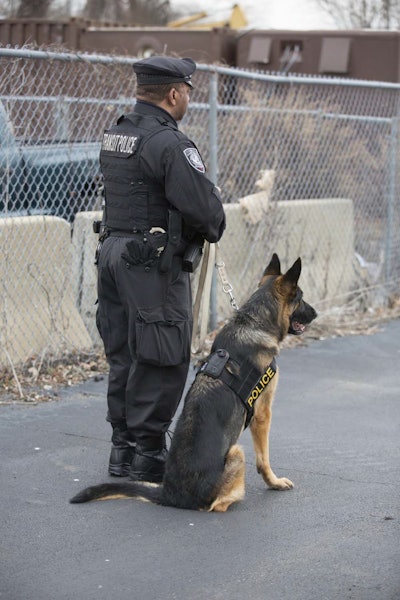 Blue Line Innovations' K-9 360 is a 360-degree body camera designed for law enforcement and military K-9 use. (Photo: Blueline Innovations)