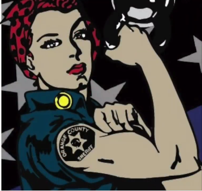 In celebration of International Women's Day, the Orange County (CA) Sheriff's Department used the symbol of Rosie the Riveter in its video to recognize the women of its agency.