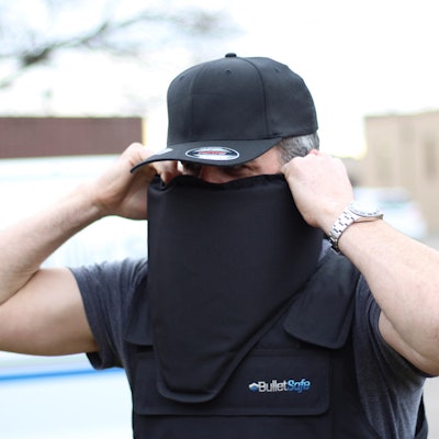 BulletSafe says its new Bulletproof Bandana protects the wearer's face and neck from handgun bullets. (Photo: BulletSafe)