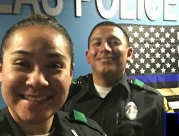 Dallas police Officers Rogelio Santander and Crystal Almeida were best friends and partners. Santander was shot and killed last week. Almeida was critically wounded in the same incident. She is recovering. (Photo: Dallas PD)