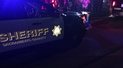 A Sacramento County Sheriff's vehicle struck a protester Saturday night. She was treated and released at a local hospital.