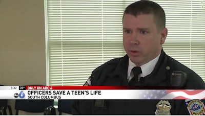 Columbus, OH, police officers prevented a teen girl from jumping off a bridge into a river last month.