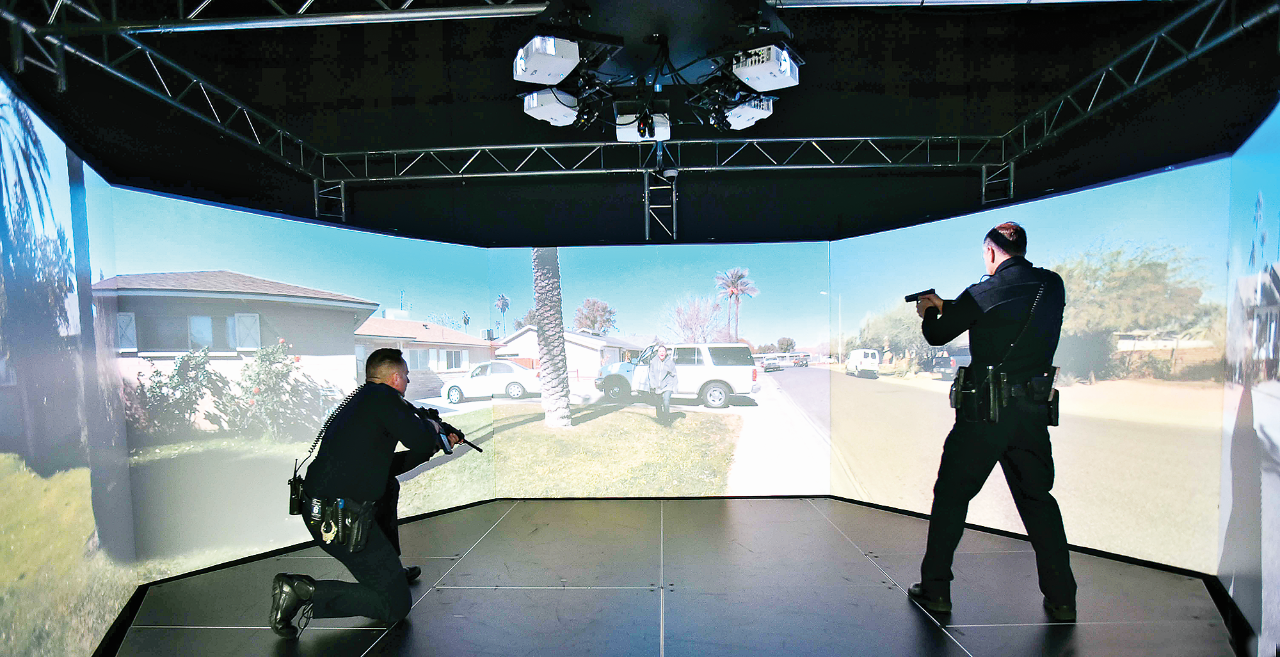 You can increase the realism of simulator training for your officers by filming scenarios in your jurisdiction. Photo: Lon Bartel