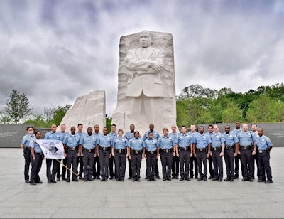 D.C. Metro Police recruits at the Martin Luther King Jr. Memorial. (Photo: DC Metro PD)