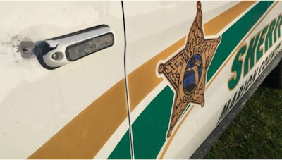 Shot were fired at a Marion County (FL) Sheriff's deputy early Sunday. His vehicle was hit but no one was injured. (Photo: Marion County SO)