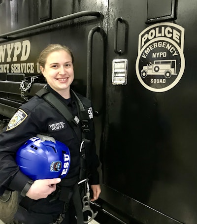 Officer Emily Werfel is the ninth woman to join NYPD's ESU. (Photo: NYPD)