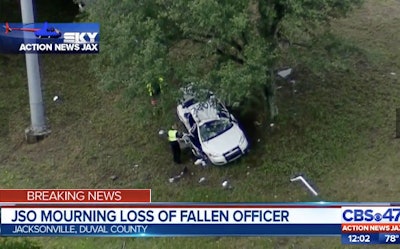 A Jacksonville police officer was killed Tuesday morning in a single vehicle accident.