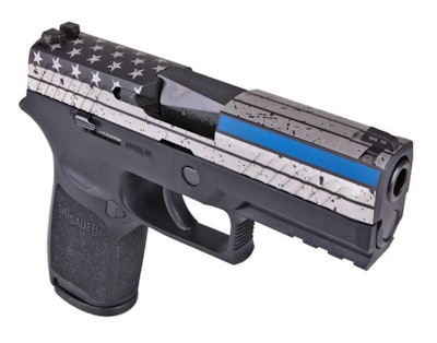 Special Edition Thin Blue Line SIG Sauer P320 Carry-size pistol (Photo: SIG Sauer)