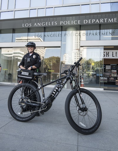 LAPD officer with one of the agency's new Bulls Sentinel eBikes. (Photo: Bulls)