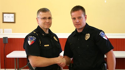 Officer Tyler Horn (right) of the Statesville (NC) Police Department was shot in the back Friday night and saved by his body armor. (Photo: City of Statesville)