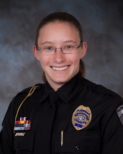 Officer Amanda Clay of the Alpharetta (GA) Department of Public Safety