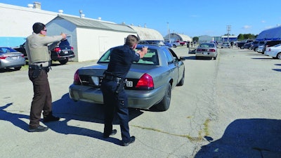 Having backup is critical when making a known risk traffic stop. (Photo: Michael Schlosser)