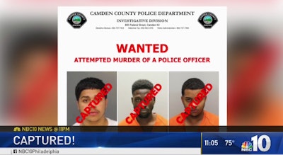 All three suspects have been taken into custody in the ambush shooting that injured two undercover Camden County, NJ, police detectives. (Photo: NBC 10 Philadelphia
