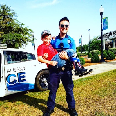 Ptl. Travis Goodson of the Albany (GA) Police Department was named the HAIX Hero of the Month. He was nominated for his many community relations projects.