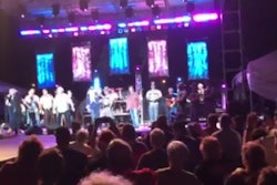 Kentucky Trooper Robert Purdy and Trooper Corey King performed with the Oak Ridge Boys at the State Fair.