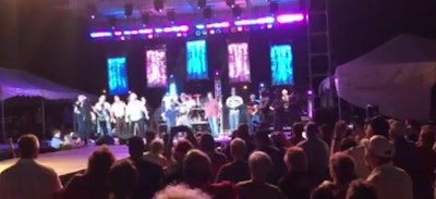 Kentucky Trooper Robert Purdy and Trooper Corey King performed with the Oak Ridge Boys at the State Fair.