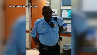 Senior Patrol Officer Ronald 'Pookie' Hall of the Texas City (TX) Police Department — who never took a sick day in his 32 years on the job — was celebrated by colleagues on his final day on duty.