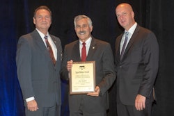 Scottsdale, AZ, Police Chief Alan G. Rodbell was awarded the 'Egon Bittner Award' for his significant contributions to the public safety profession and to CALEA. Also in the photo: (Left) Craig Hartley, Executive Director of CALEA, and (Right) Craig Webre, President/Chair of the CALEA Commission and Sheriff of Lafourche Parish, Louisiana. Photo: Scottsdale PD/Facebook