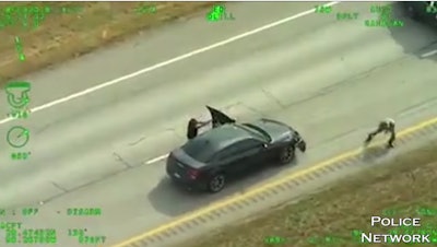 Video of a harrowing incident involving a Texas Department of Public Safety Trooper that occurred in February has just been released. The trooper and a suspect exchanged gunfire following a brief pursuit. Photo: KSAT-TV screenshot