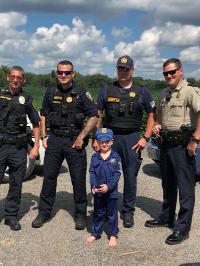 Lieutenant Jernigan, Deputy Bertram, Deputy Hopko, and Sergeant Acey were seen in photos posted to the IOWSO Facebook page. Image courtesy of IOWSO / Facebook.