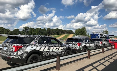 Shown are some Ford vehicles being tested by the Michigan State Police. Photo: Ford