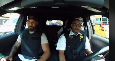Former Chicago Bears star running back Matt Forte recently did a ridealong with Chicago police on the streets of South Side Chicago's Auburn Gresham neighborhood. (Photo: Chicago PD/Facebook)