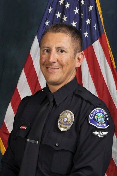 The Costa Mesa Police Department is grieving the loss of veteran motorcycle Officer Oscar Reyes, who died after suffering a medical emergency at his home. Image courtesy of Costa Mesa PD / Facebook.