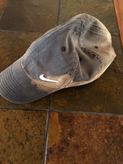 Law enforcement survivor Sherry Graham-Potter wrote an open letter to Nike telling the story of her loss and how she put on this hat and started running after her husband was killed in the line of duty in 2005. (Photo: Sherry Graham-Potter/Facebook)