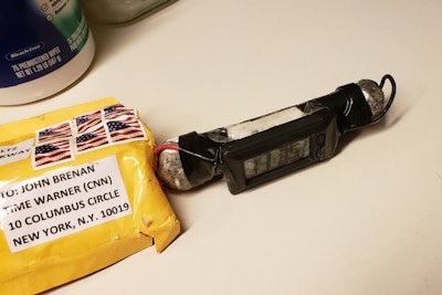 Suspicous package and contents sent to CNN (Photo: Twitter)