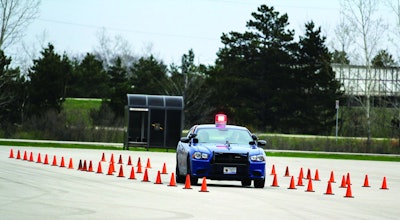 The Michigan State Police provides extensive vehicle-operation training to its recruits. Photo: Michigan State Police