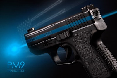 Through the Fallen Officer Program, Kahr Arms will donate a Thin Blue Line model PM9 that can then be used to raise money for the family of the fallen officer or remain with the family as a keepsake. Photo: Kahr Arms