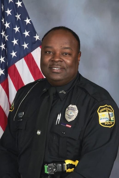 The Virginia Beach Police Department announced the passing of Master Police Officer Kelvin Bailey, who died of an apparent medical emergency early in the morning on Saturday. Image courtesy of Virginia Beach PD / Facebook.