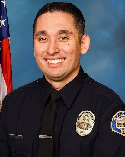 The Gardena (CA) Police Department posted on its Facebook page an announcement that Motor Officer Toshio Hirai has died from injuries he sustained in a traffic collision while riding his police motorcycle to work. Image courtesy of ODMP.