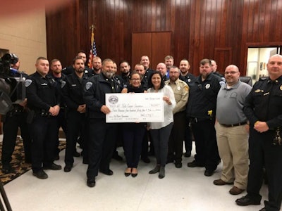 Officers with the Beckley (WV) Police Department reportedly raised more than $6,000 for West Virginia Kids Cancer Crusaders, during a 'No Shave November' fundraiser. Image courtesy of Beckley PD / Facebook.