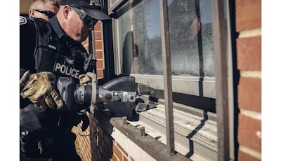 StrongArm from Hurst Jaws of Life is a portable hydraulic power tool made to cut, lift, and spread, replacing many single-purpose hand tools for law enforcement.