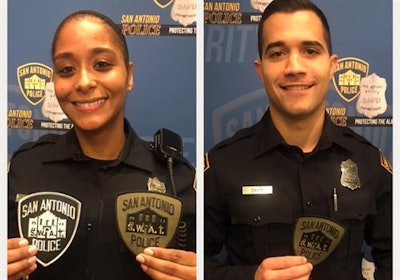 The San Antonio (TX) Police Department added two new members to its SWAT Team last week—one of whom is the first ever female to join the unit. Image courtesy of SAPD / Facebook.