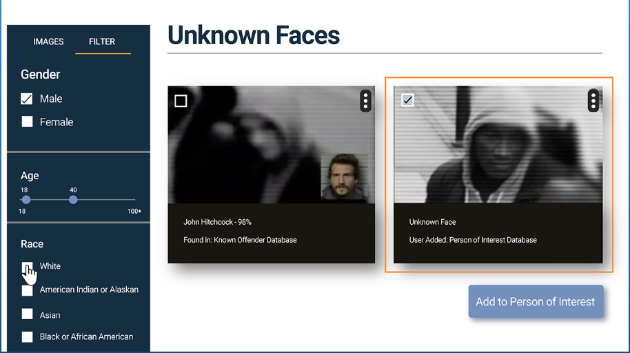 Veritone’s IDentify lets agencies quickly compare their known offenders against crime scene footage.