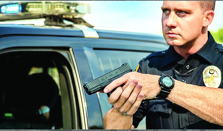 Glock decided to unveil its G45 duty pistol at this year's IACP. And the pistol was one of the hits of the show, as officers came to the booth to get some hands-on time with it.