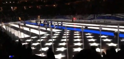 Law enforcement officers from around the country flocked to Colorado for the Second Annual Faceoff for the Fallen Officers at the Avalanche NHL game on Saturday night. There were several tributes paid during the evening, beginning with the arena's entire ice illuminated in a Blue Line flag.