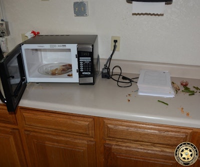 A Florida woman has been arrested after she broke into the Boynton Beach Police Department, took two readymade chicken and asparagus meals from the fridge, heated one of the meals in the microwave, and then left.
